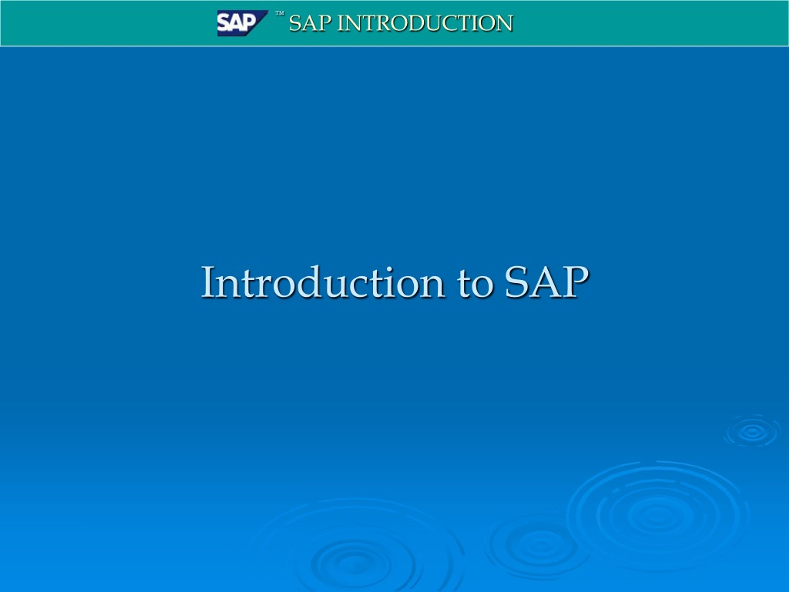 PPT - Introduction To SAP PowerPoint Presentation, Free Download - ID ...