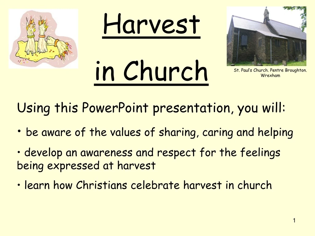 harvest in church n.