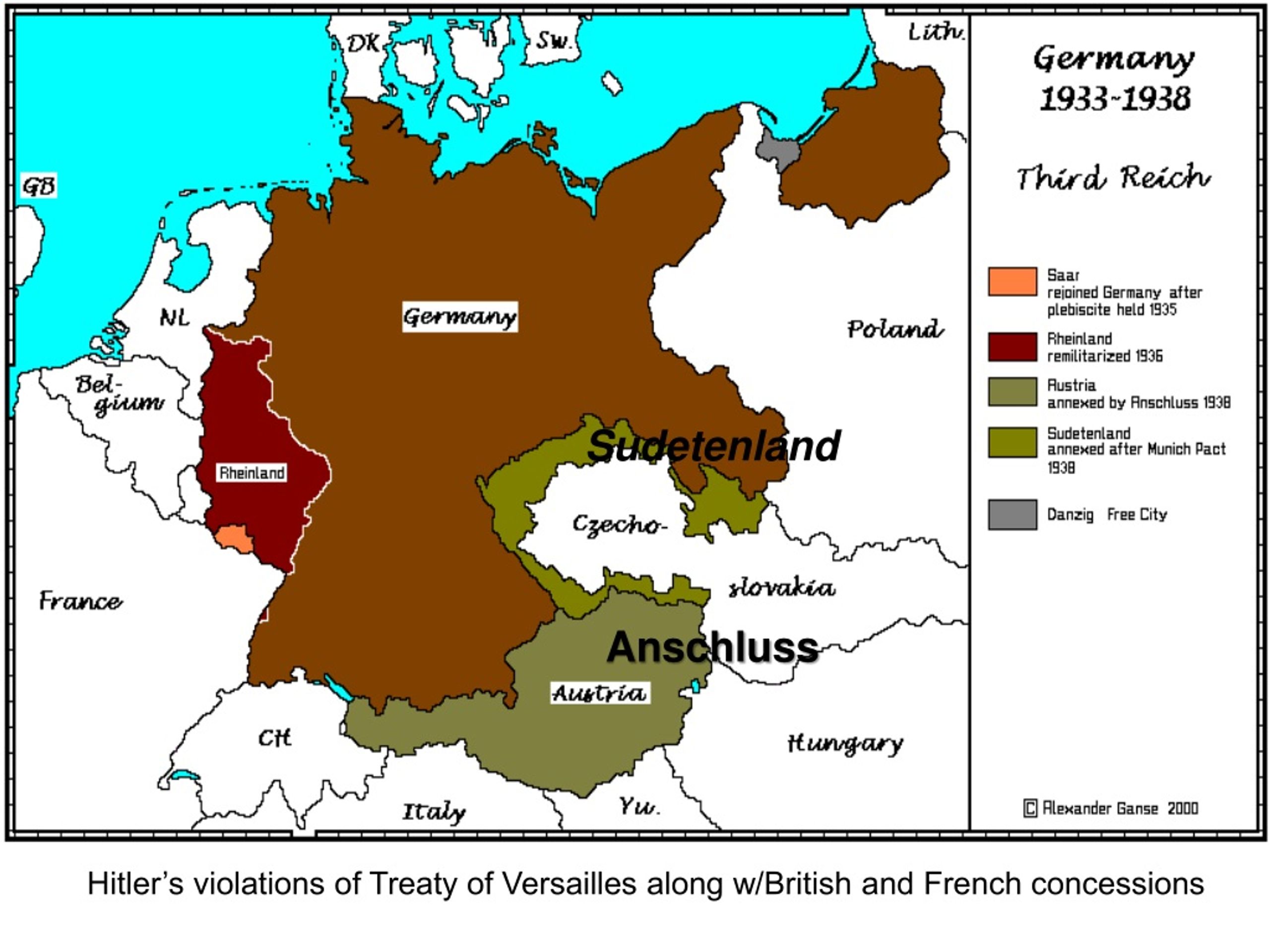 PPT - Hitler’s violations of Treaty of Versailles along w/British and ...