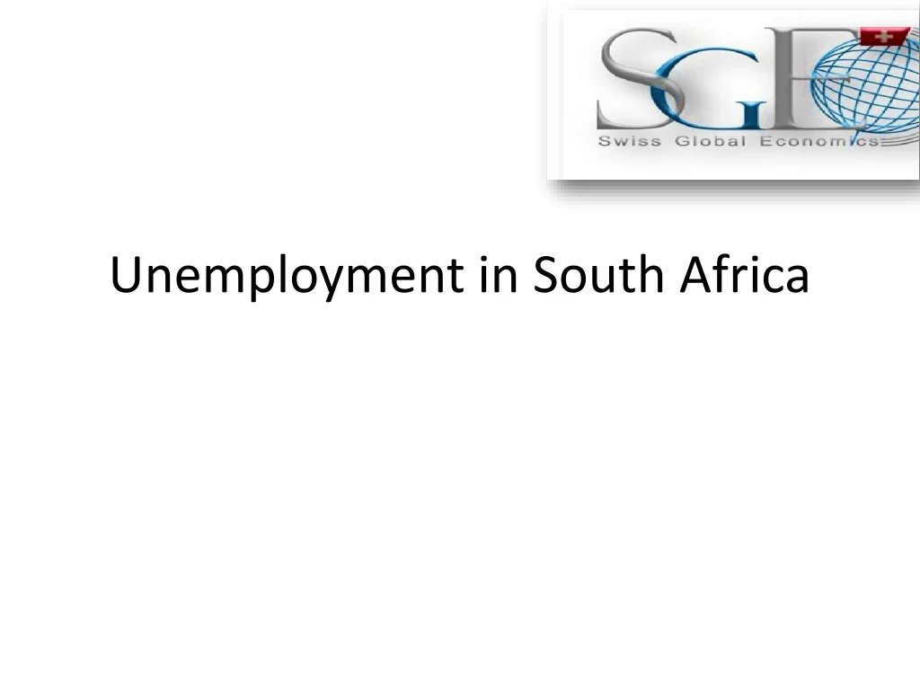 presentation on unemployment in south africa