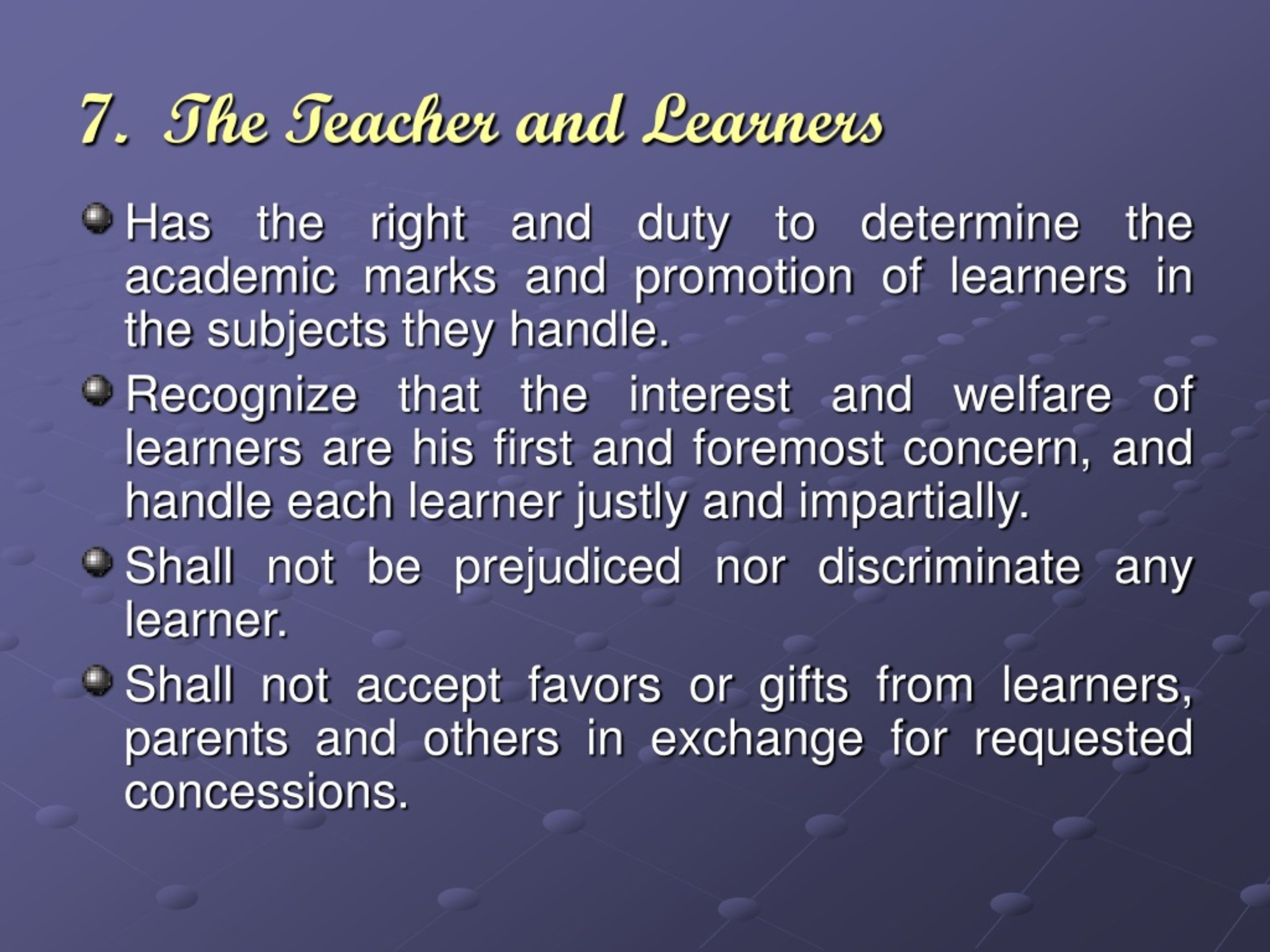 PPT - Code Of Ethics Of Professional Teachers PowerPoint Presentation ...