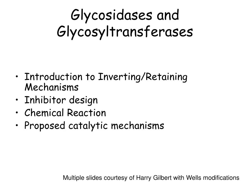 PPT - Glycosidases And Glycosyltransferases PowerPoint Presentation ...