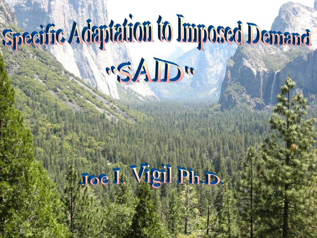 specific adaptation to imposed demand n.