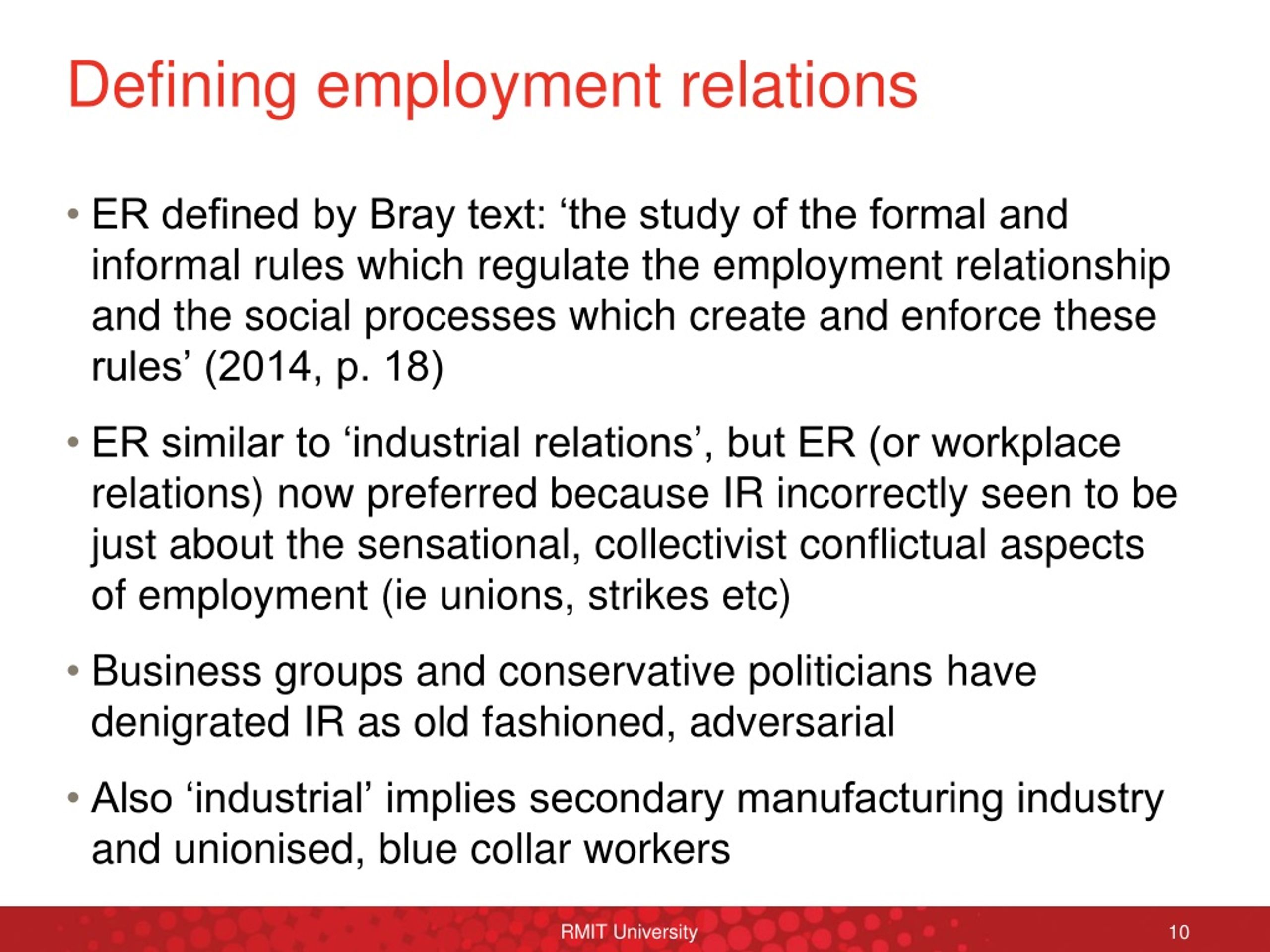 PPT - Lecture 1 Introduction And Theories Of Employment Relations ...