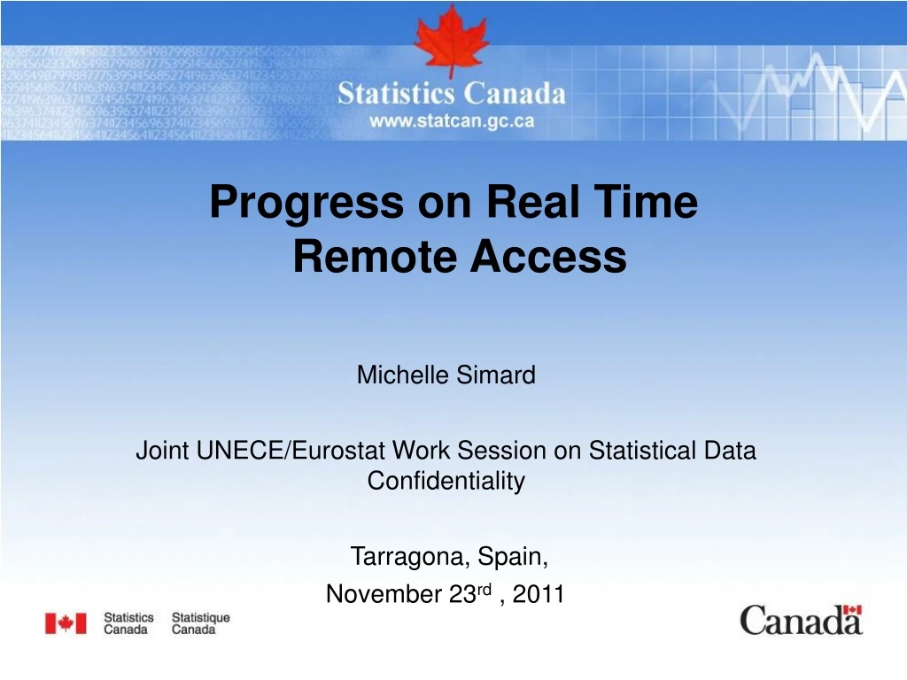 progress on real time remote access n.