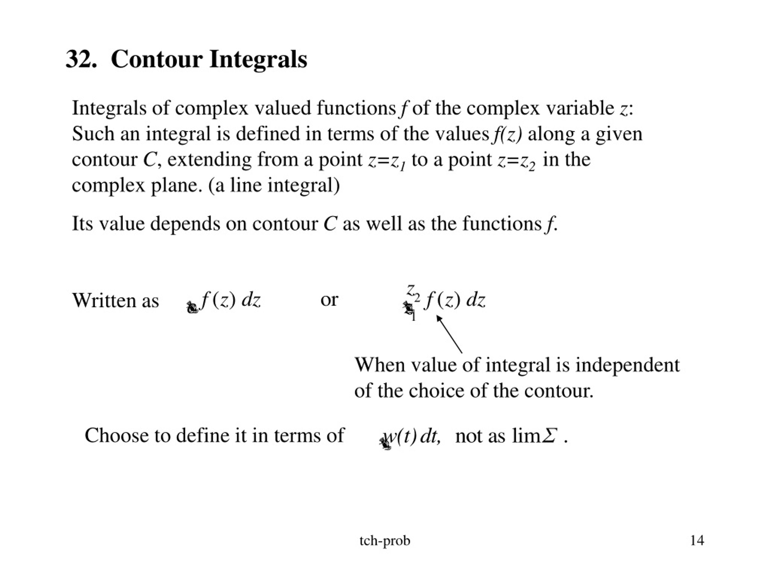 PPT - Chapter 4 Integrals Complex Integral Is Extremely Important ...