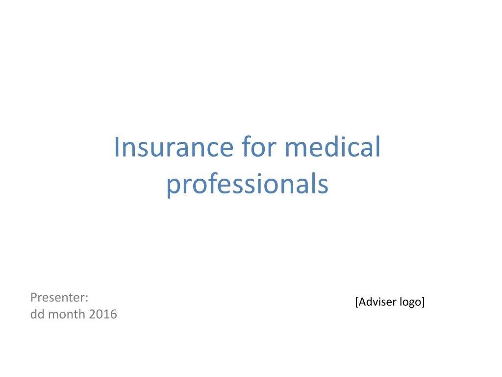 insurance for medical professionals n.