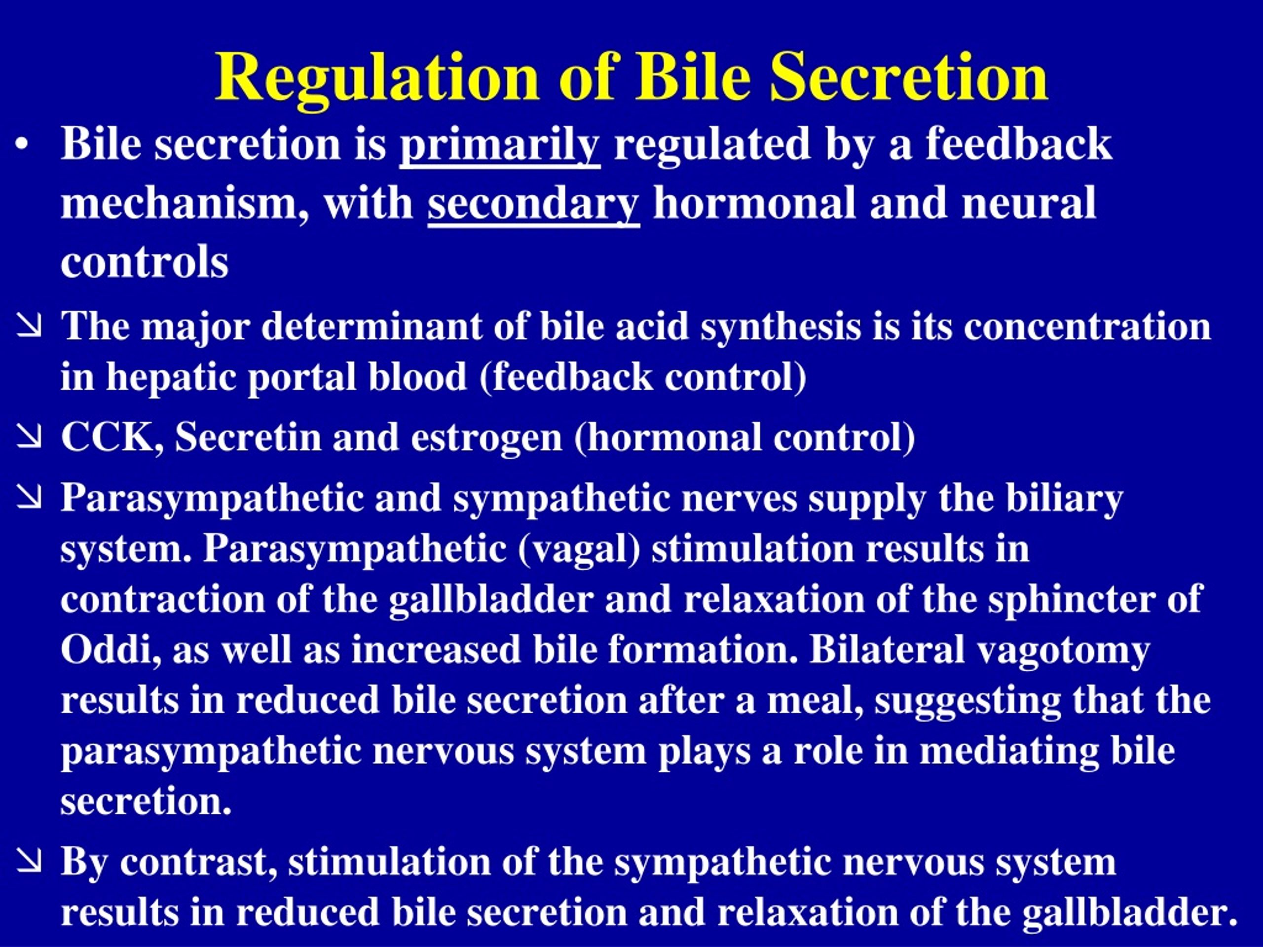 PPT - Secretion Of Bile By The Liver Functions Of The Biliary Tree ...