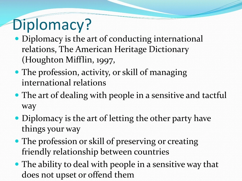 PPT - Diplomacy? PowerPoint Presentation, Free Download - ID:9214685