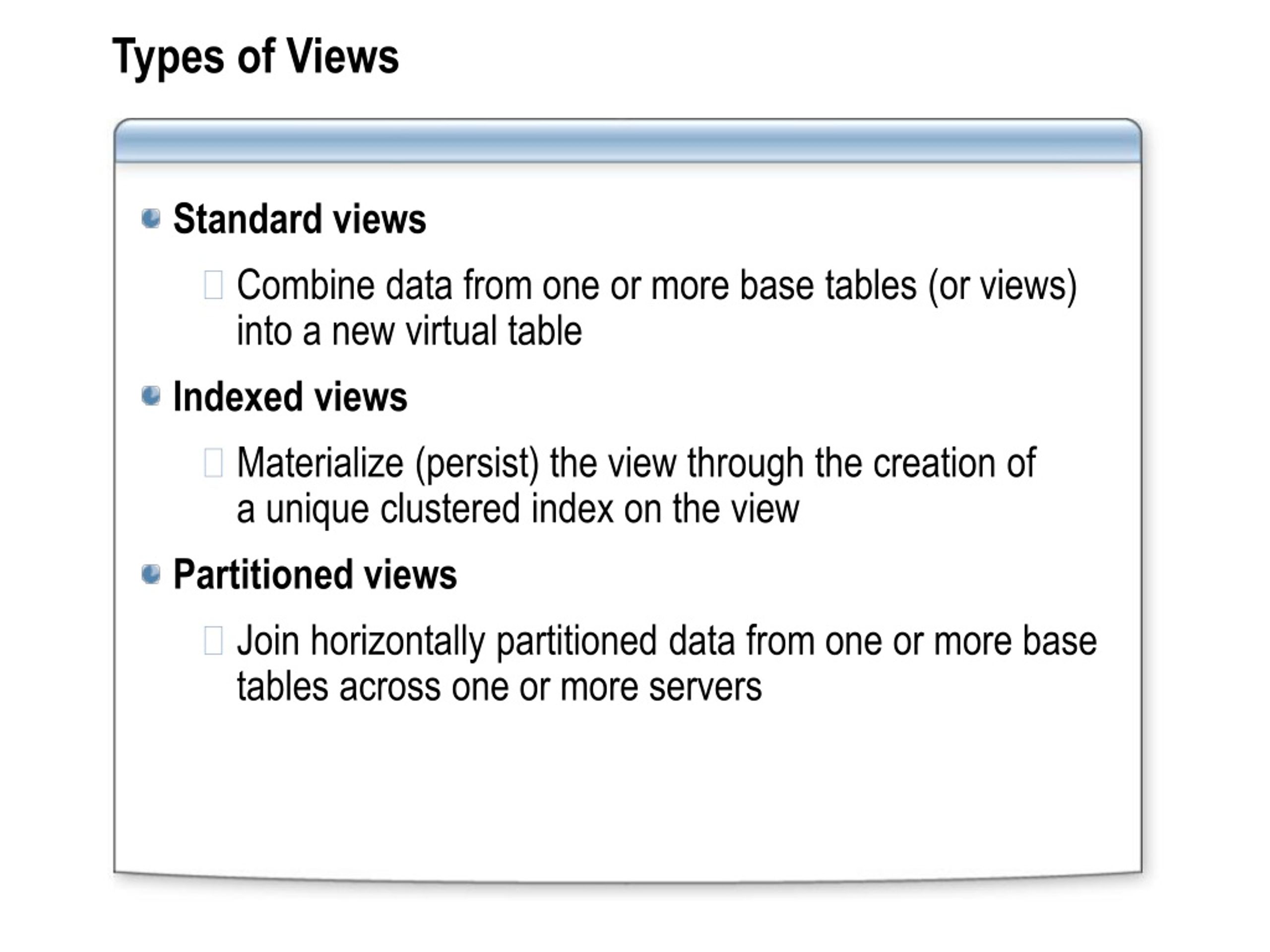 types of views available in presentation software