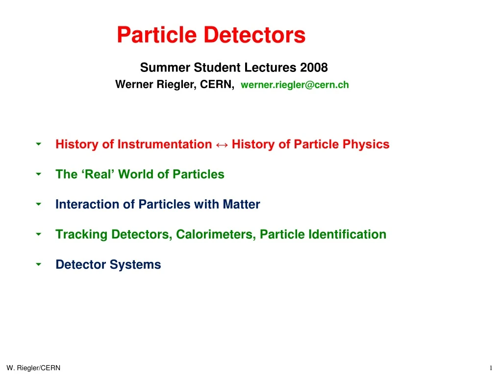 particle detectors n.