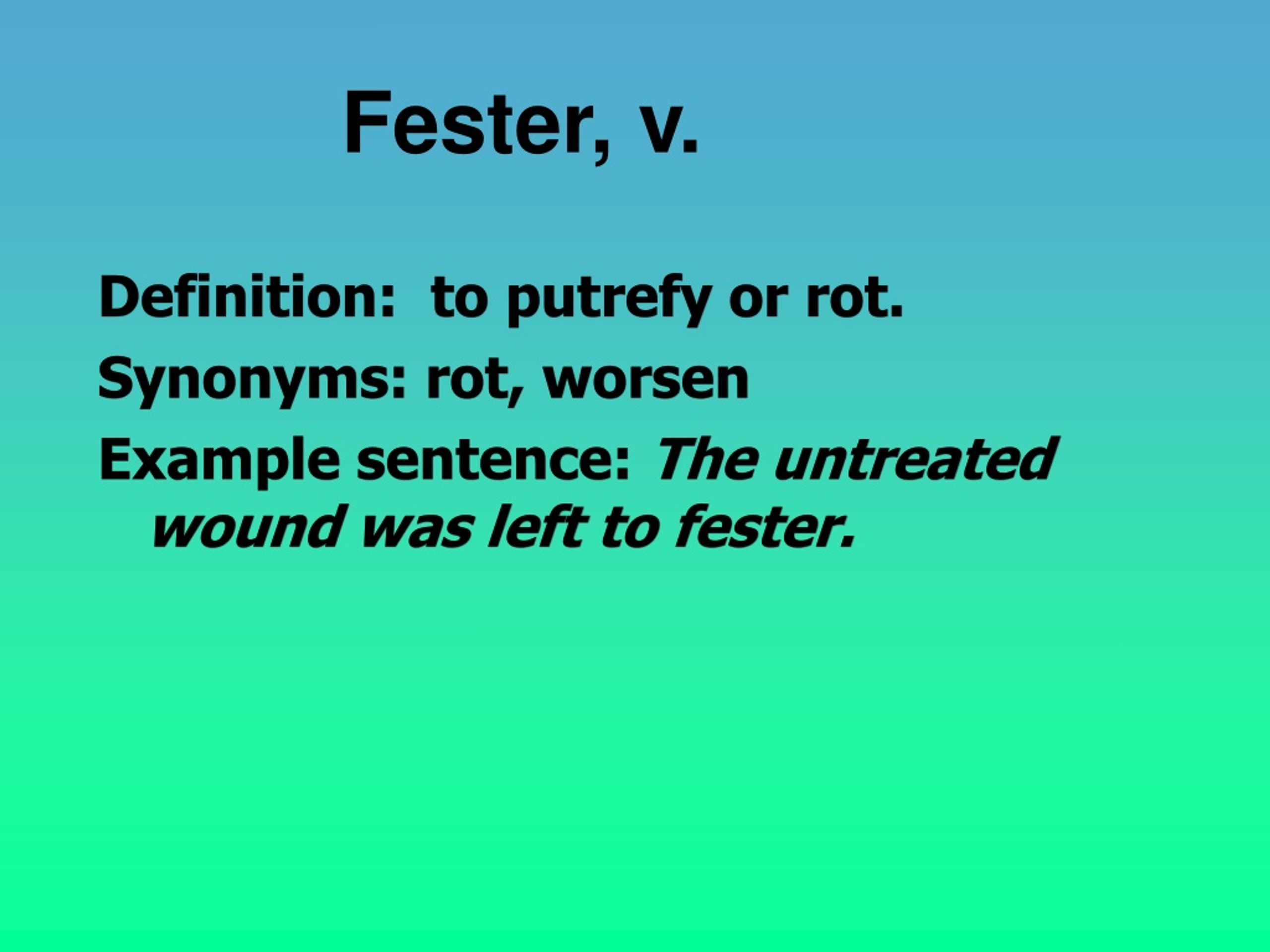 Sentence For Fester