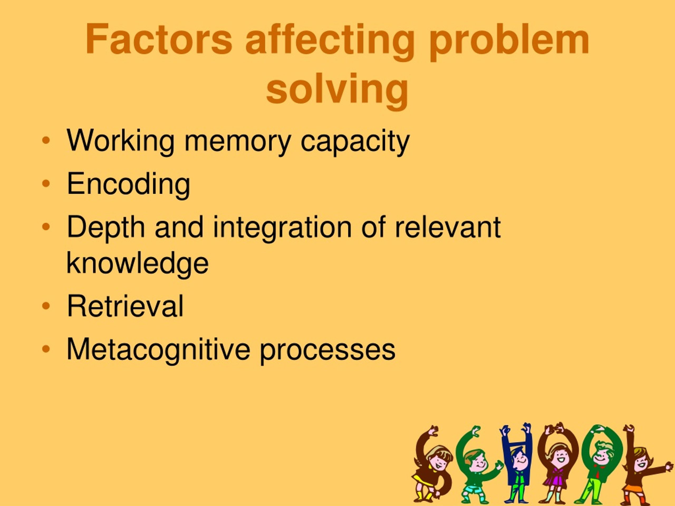 factors affecting problem solving cognitive psychology