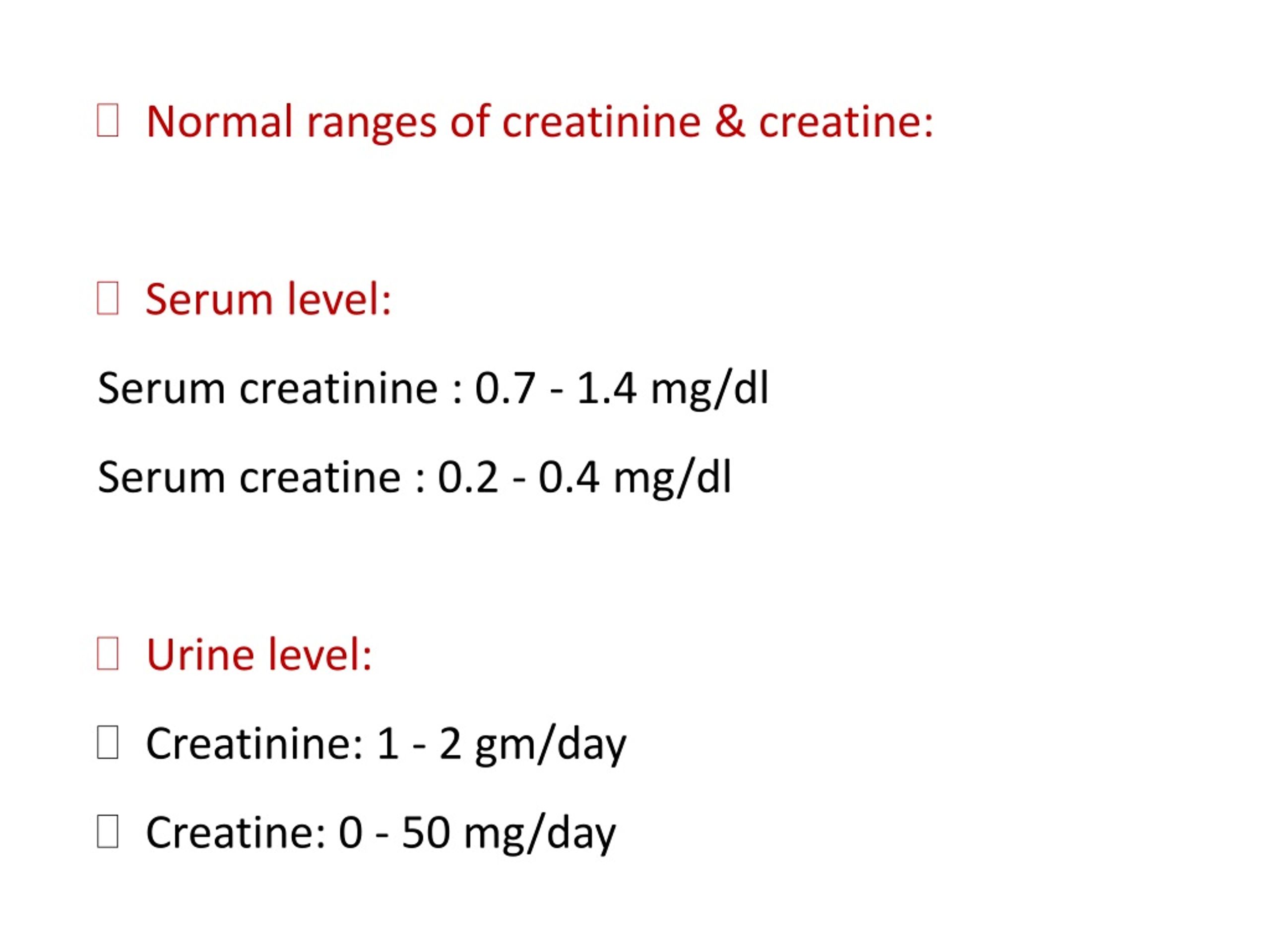 bun and creatinine normal ranges