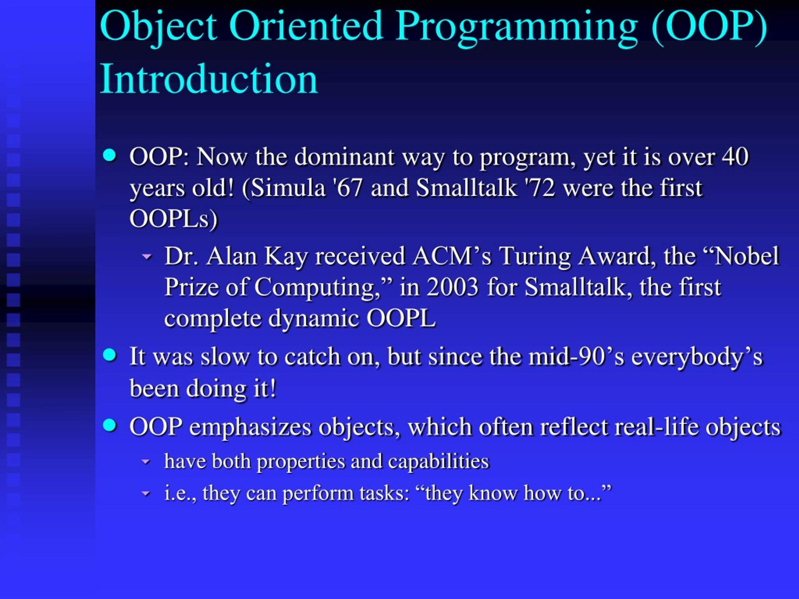 PPT - Object Oriented Programming Course Introduction PowerPoint ...