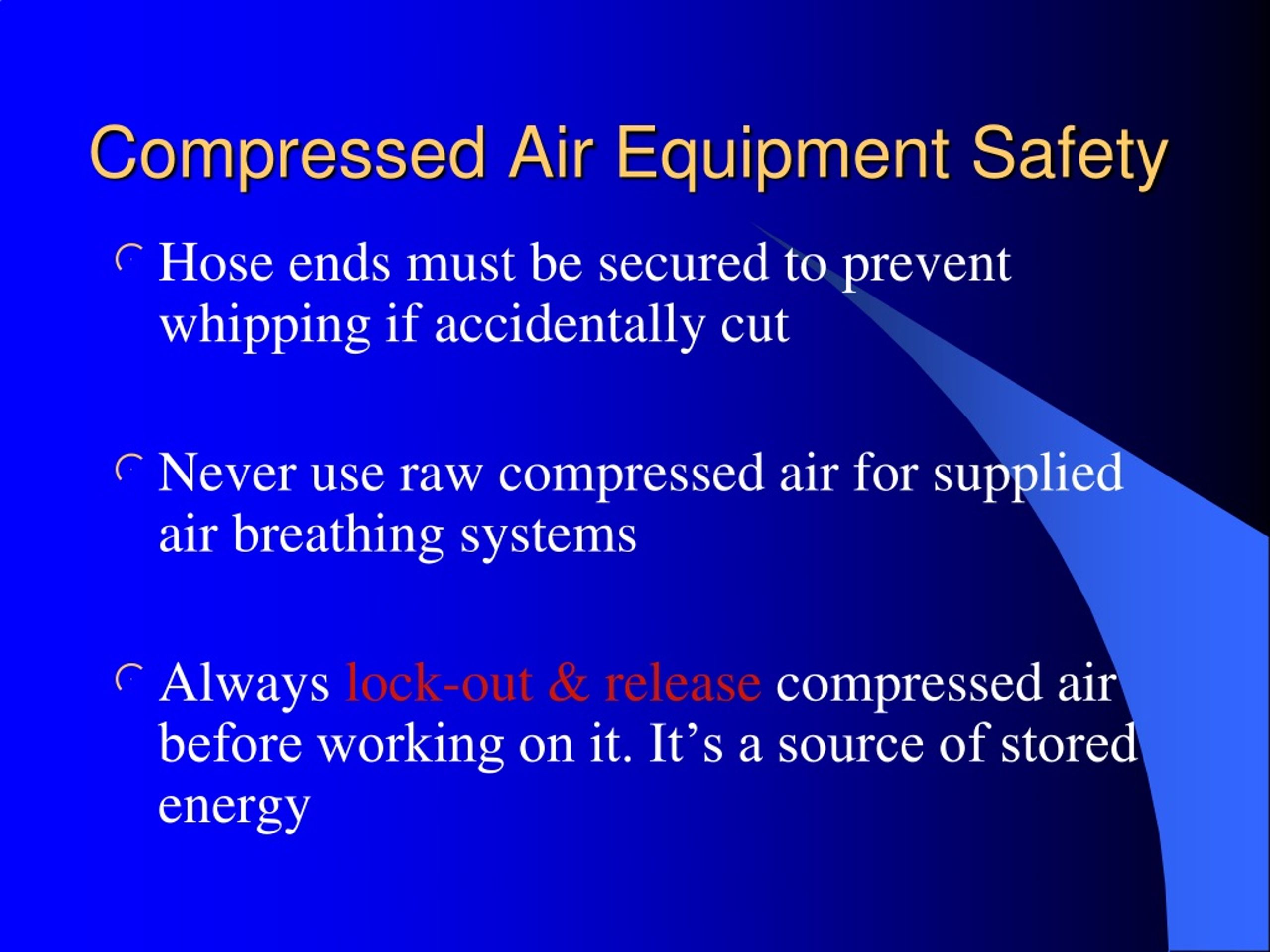 compressed air safety powerpoint presentation