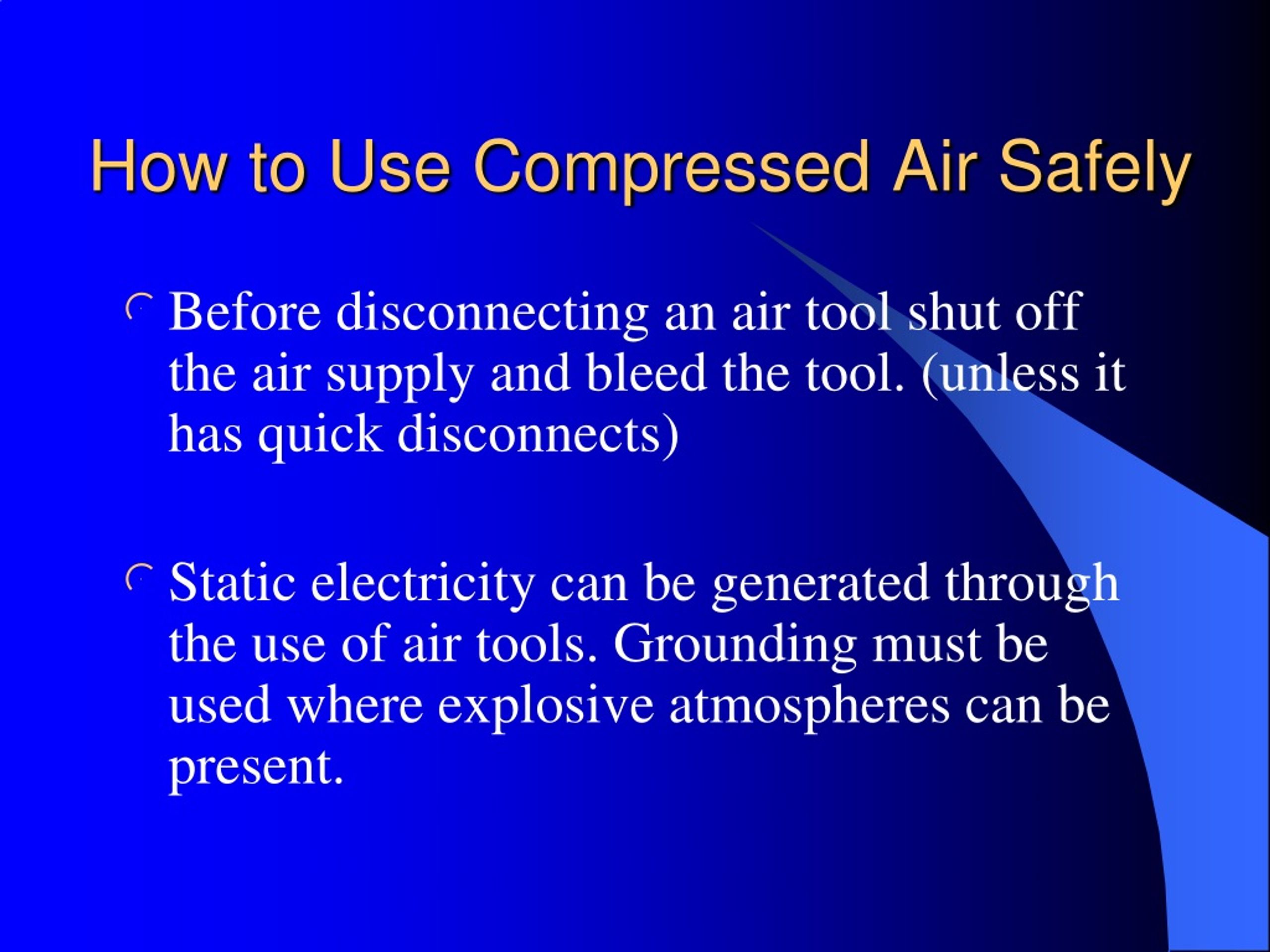 compressed air safety powerpoint presentation