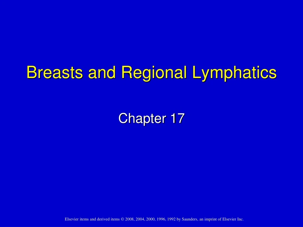 breasts and regional lymphatics n.