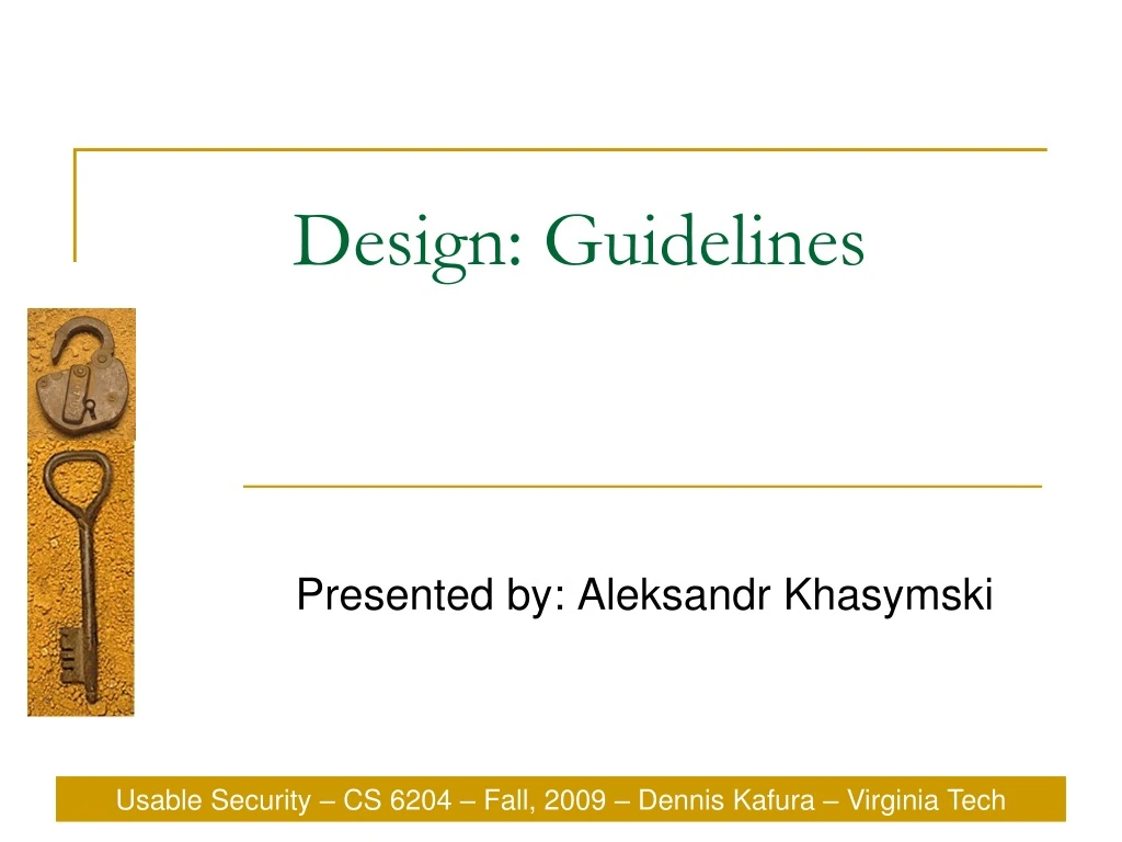 PPT - Design: Guidelines PowerPoint Presentation, Free Download - ID ...