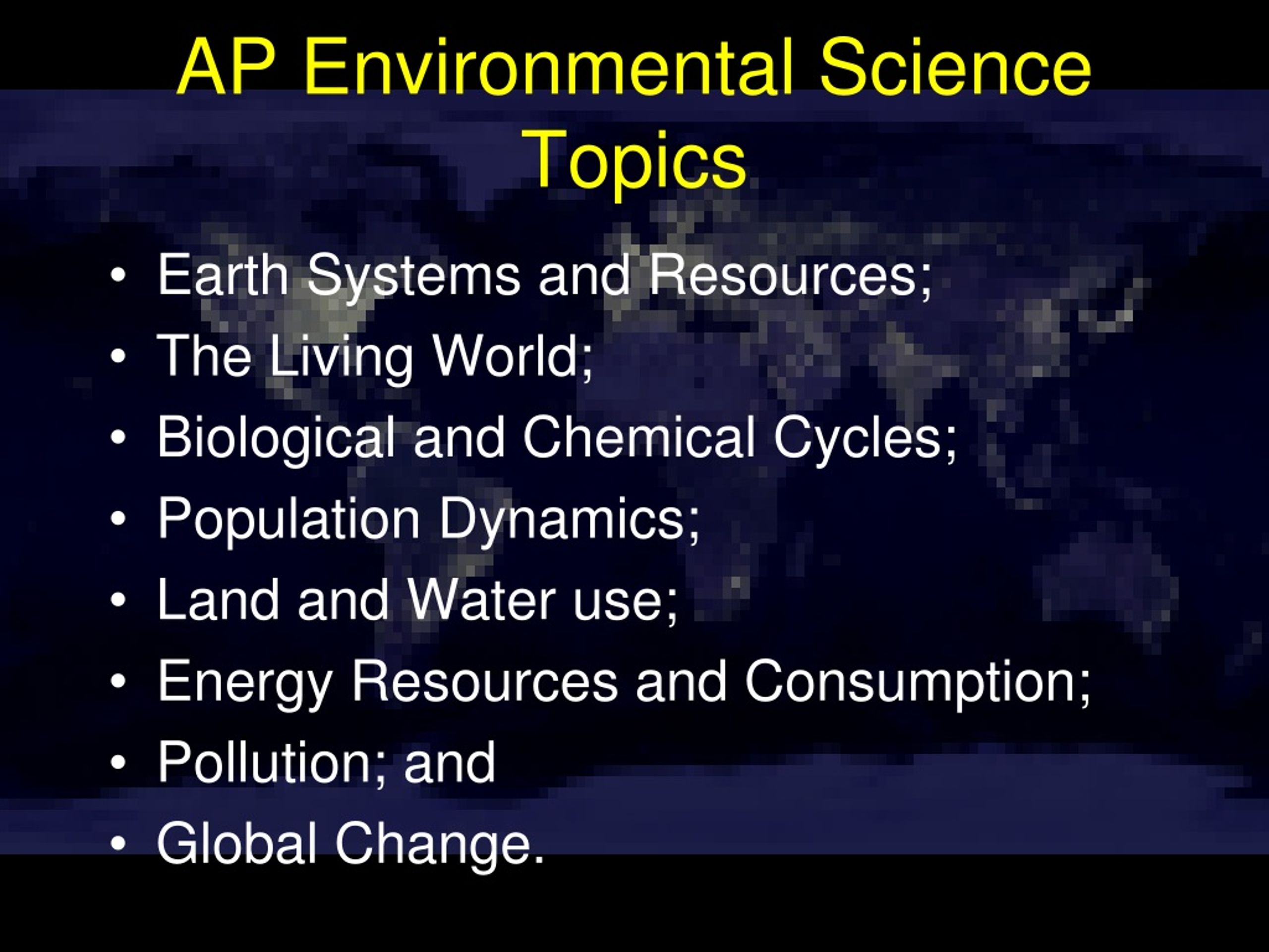 environmental science presentation topics