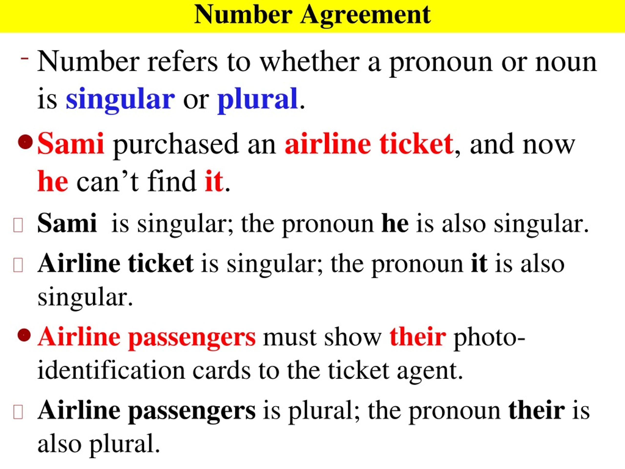 Pronoun Number Agreement Worksheets