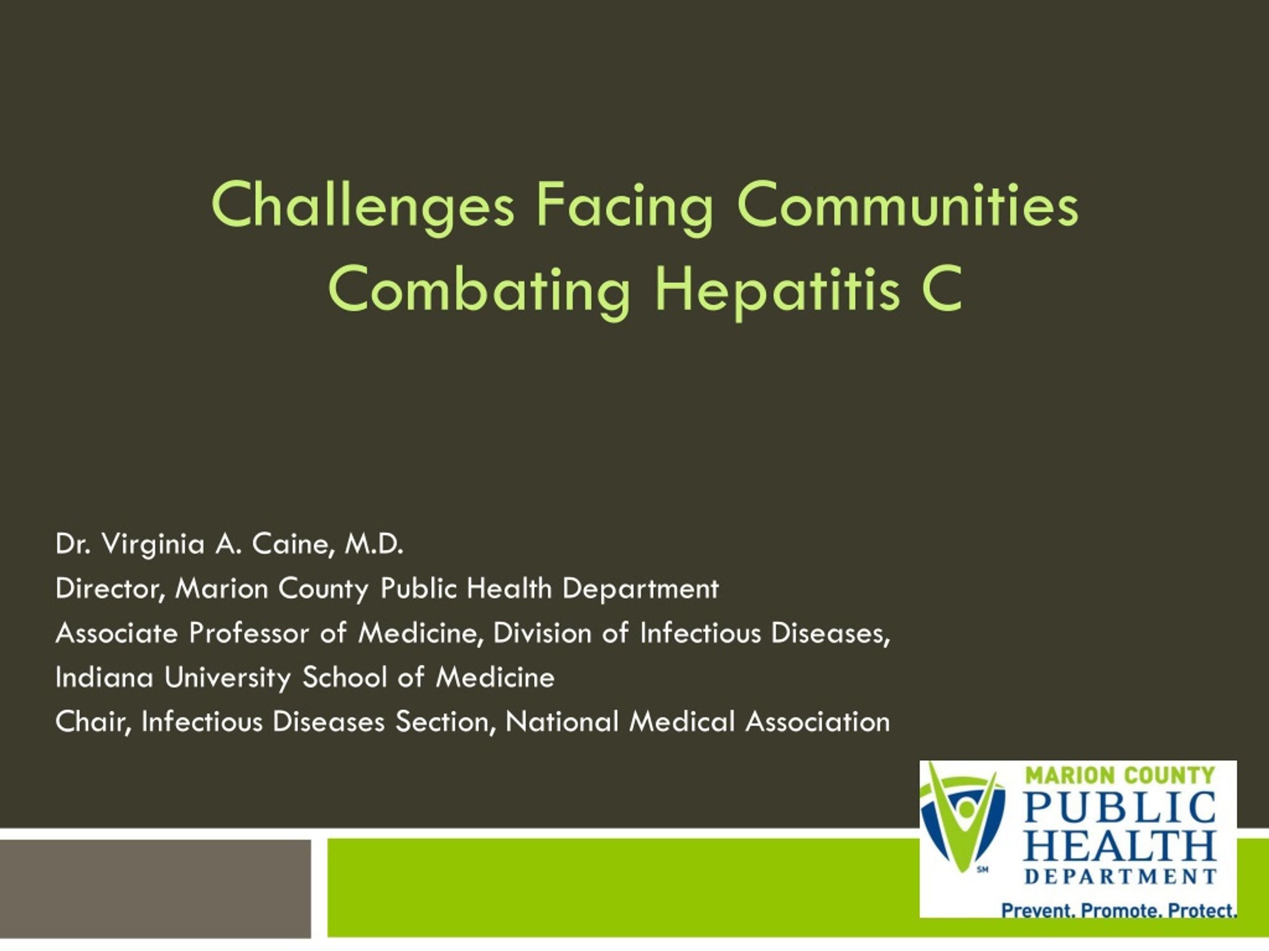 PPT - Challenges Facing Communities Combating Hepatitis C PowerPoint ...