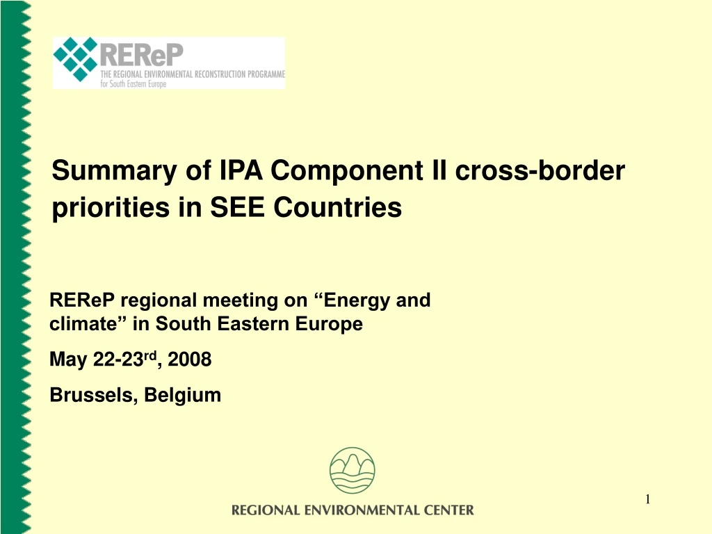 summary of ipa component ii cross border n.