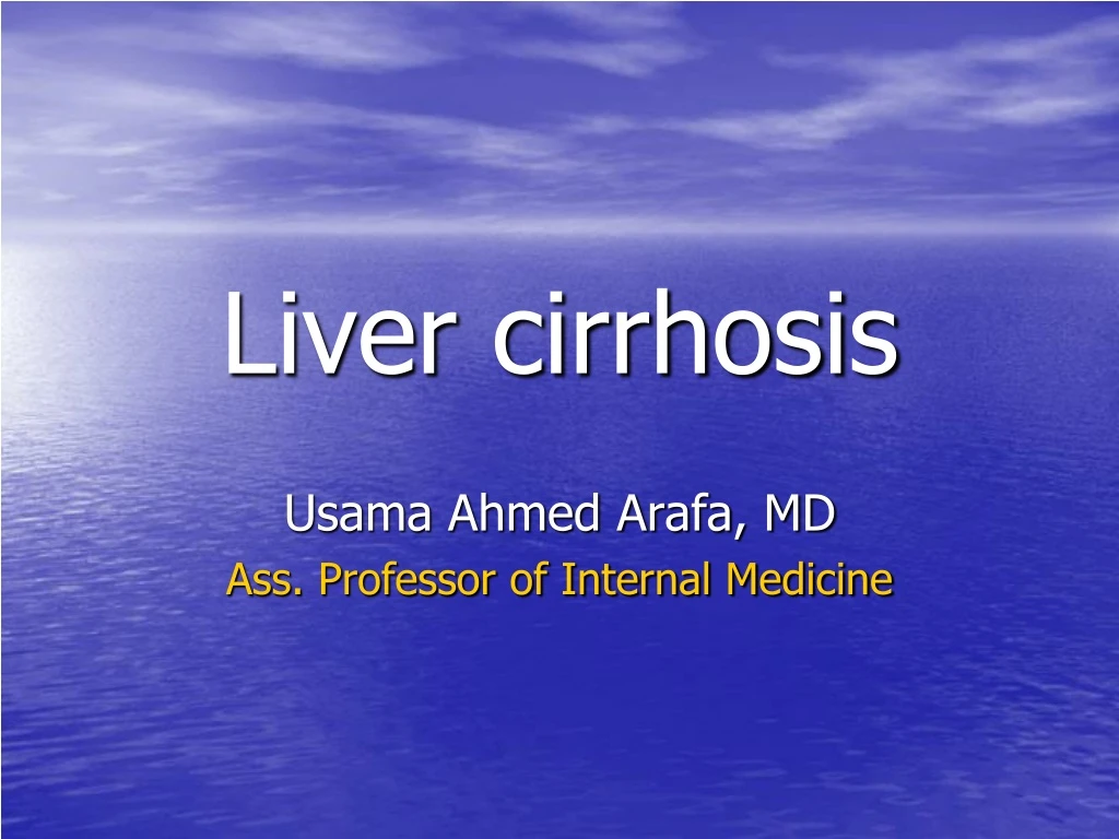 liver cirrhosis case study ppt