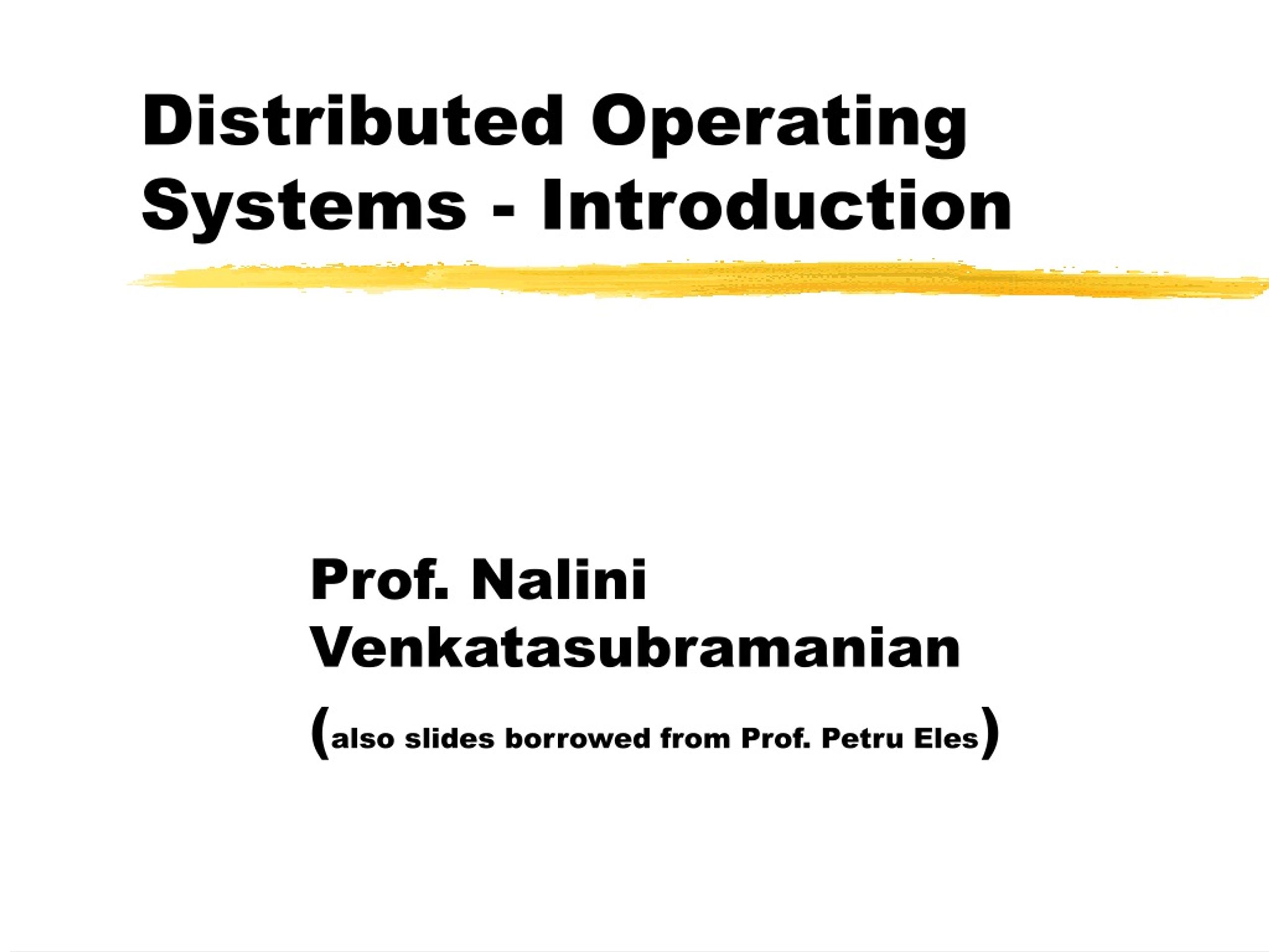 distributed operating systems research paper