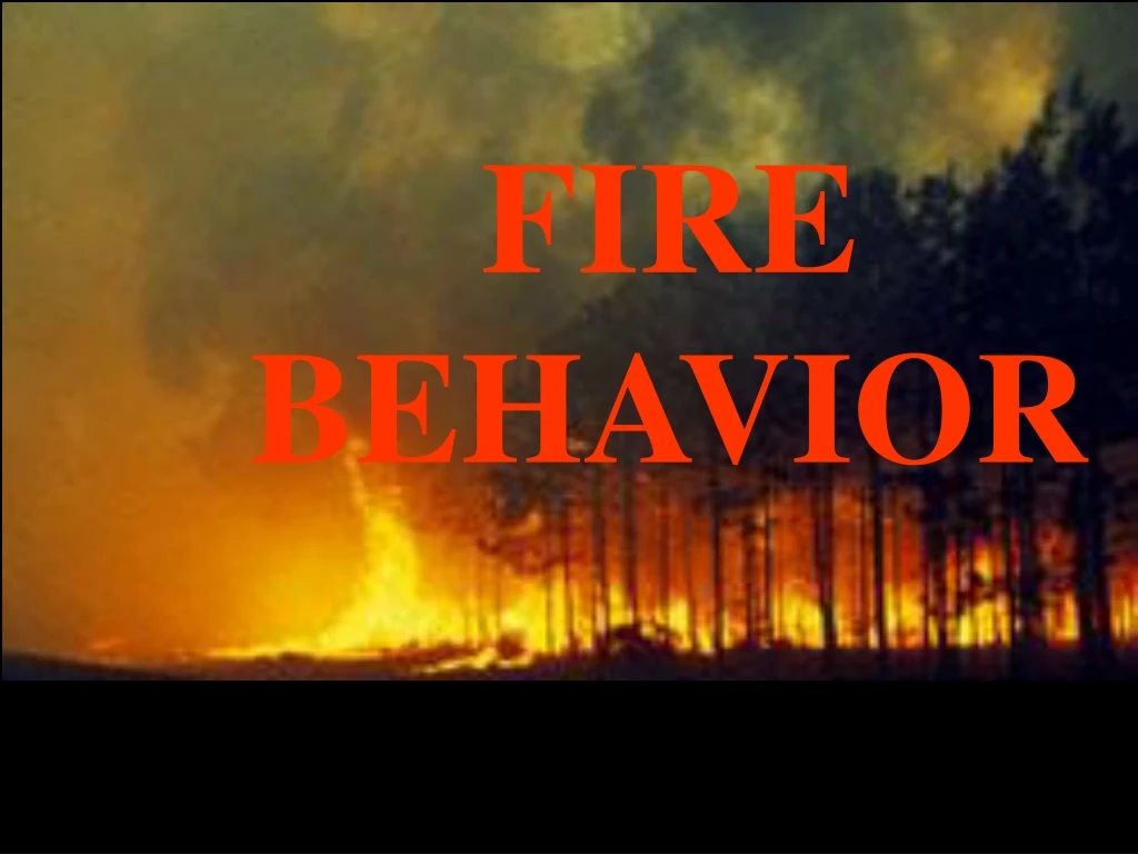Ppt Fire Behavior Powerpoint Presentation Free Download Id9220825