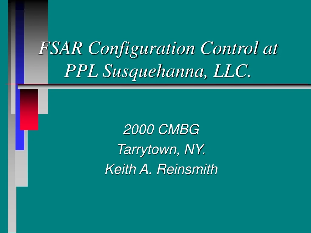 fsar configuration control at ppl susquehanna llc n.