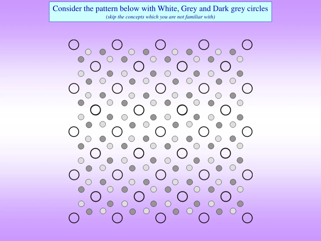 consider the pattern below with white grey n.
