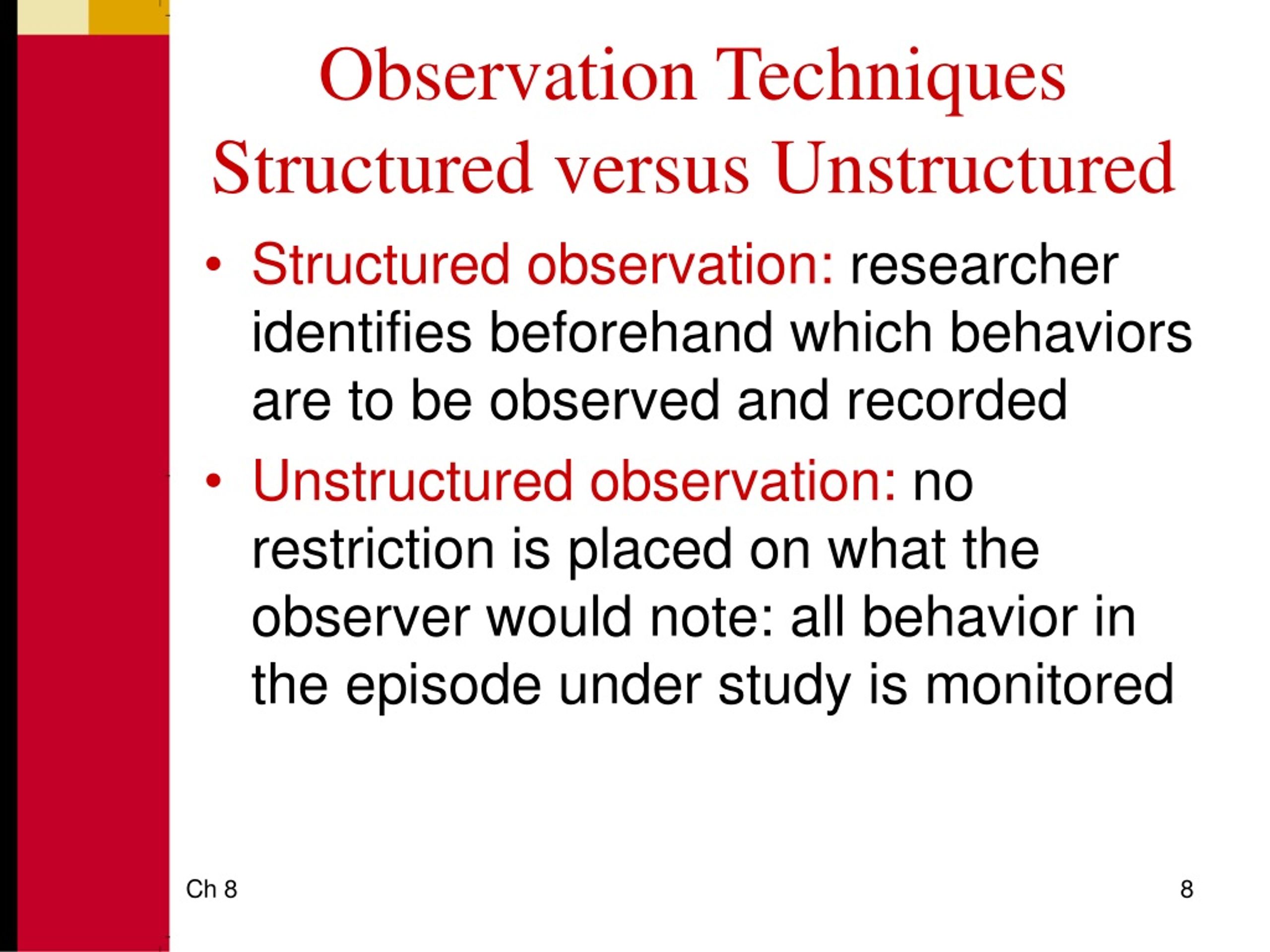 structured observation qualitative research