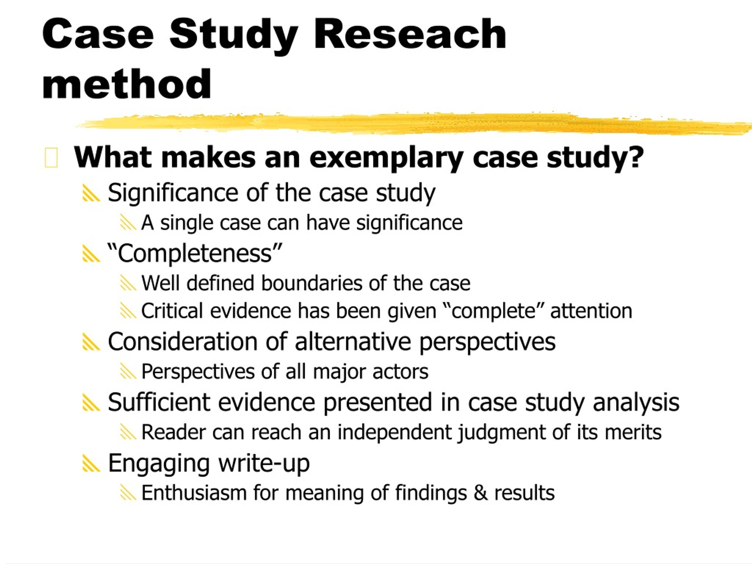 case study reseach method