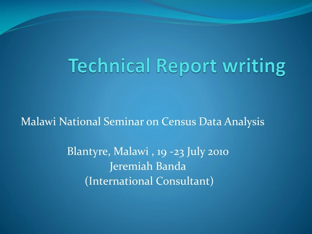 powerpoint presentation on technical report writing