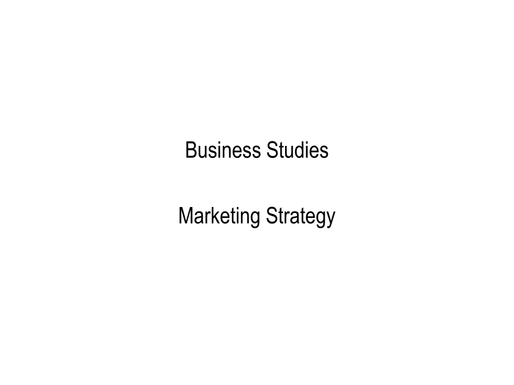 business studies marketing strategy n.