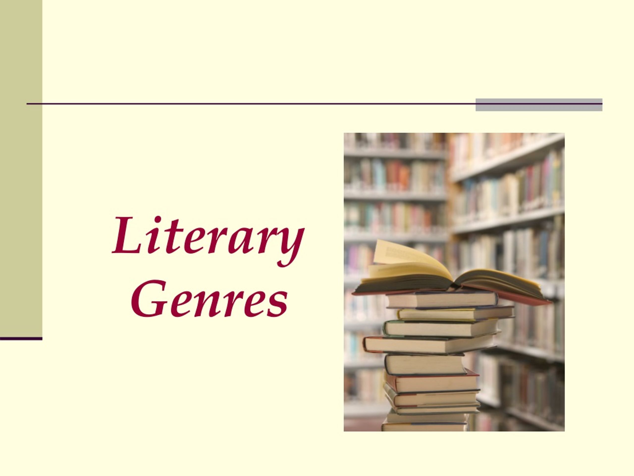 literary genres presentation