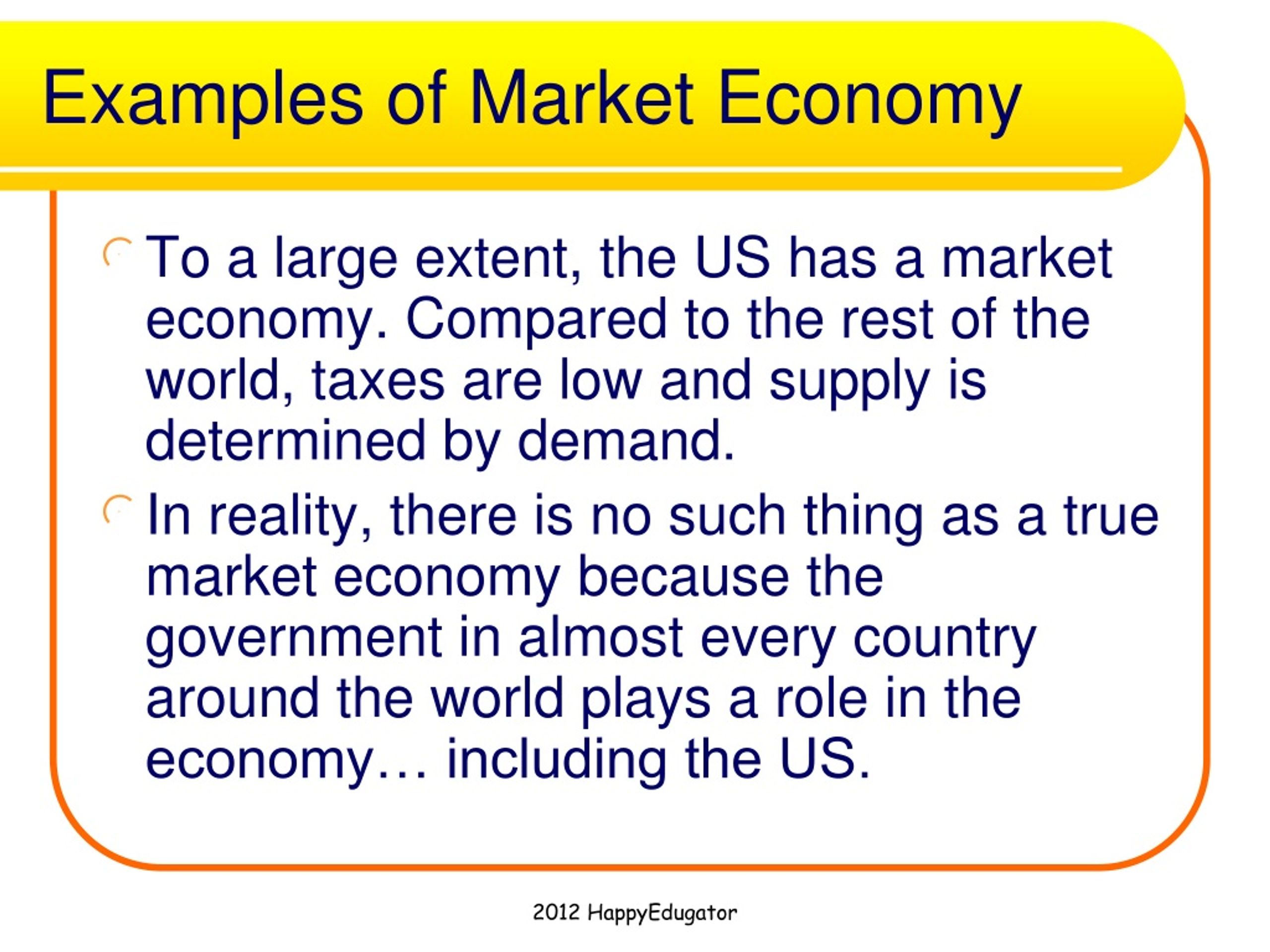 Free market economy презентация