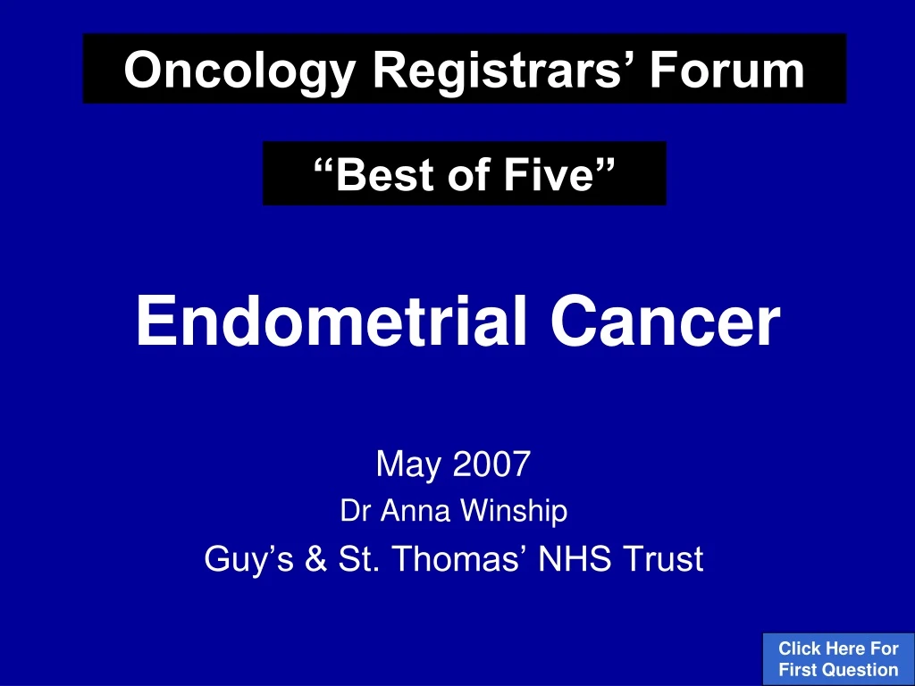 endometrial cancer n.