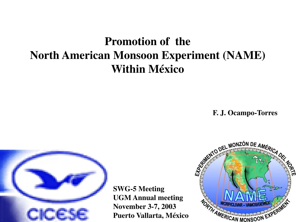 promotion of the north american monsoon n.