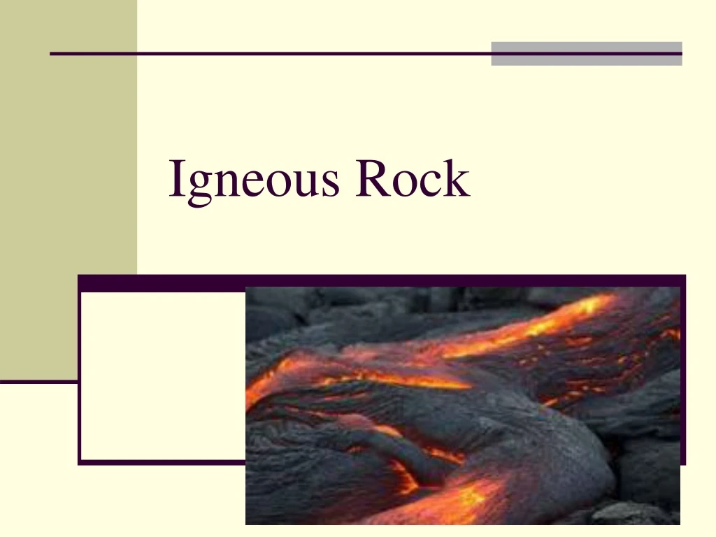 igneous rock n.