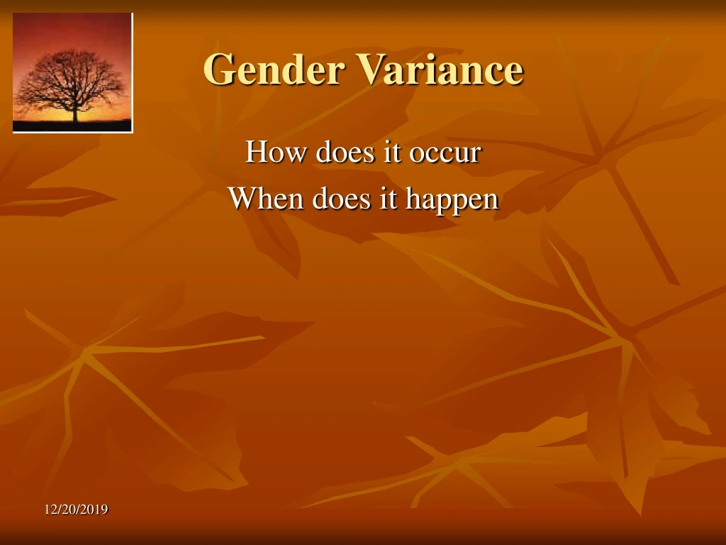 gender variance n.