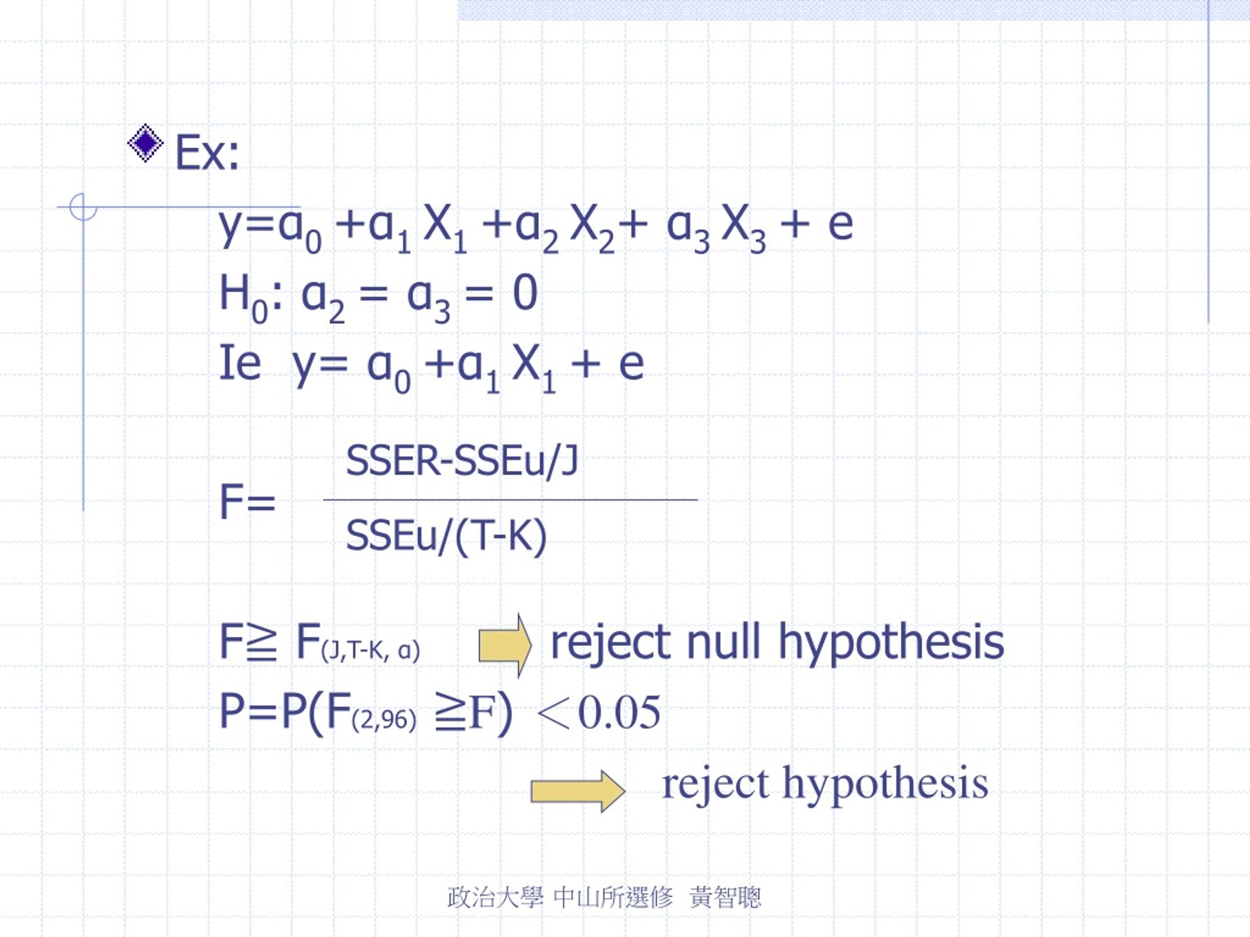 joint null hypothesis test