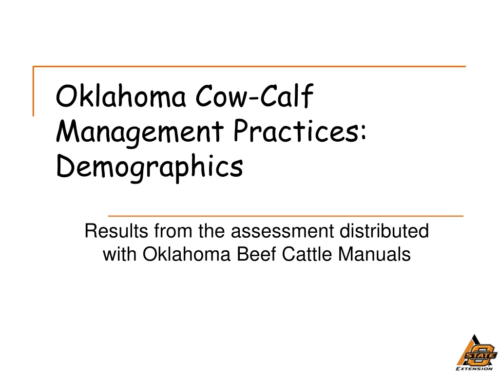 oklahoma cow calf management practices demographics n.