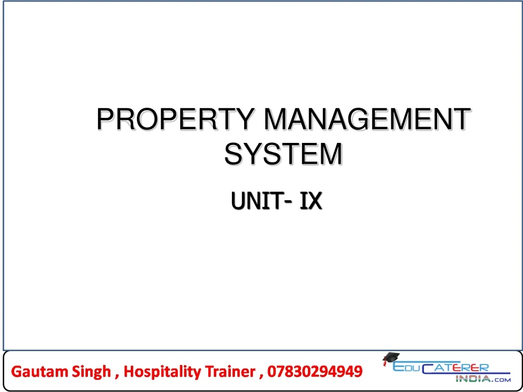 property management system presentation