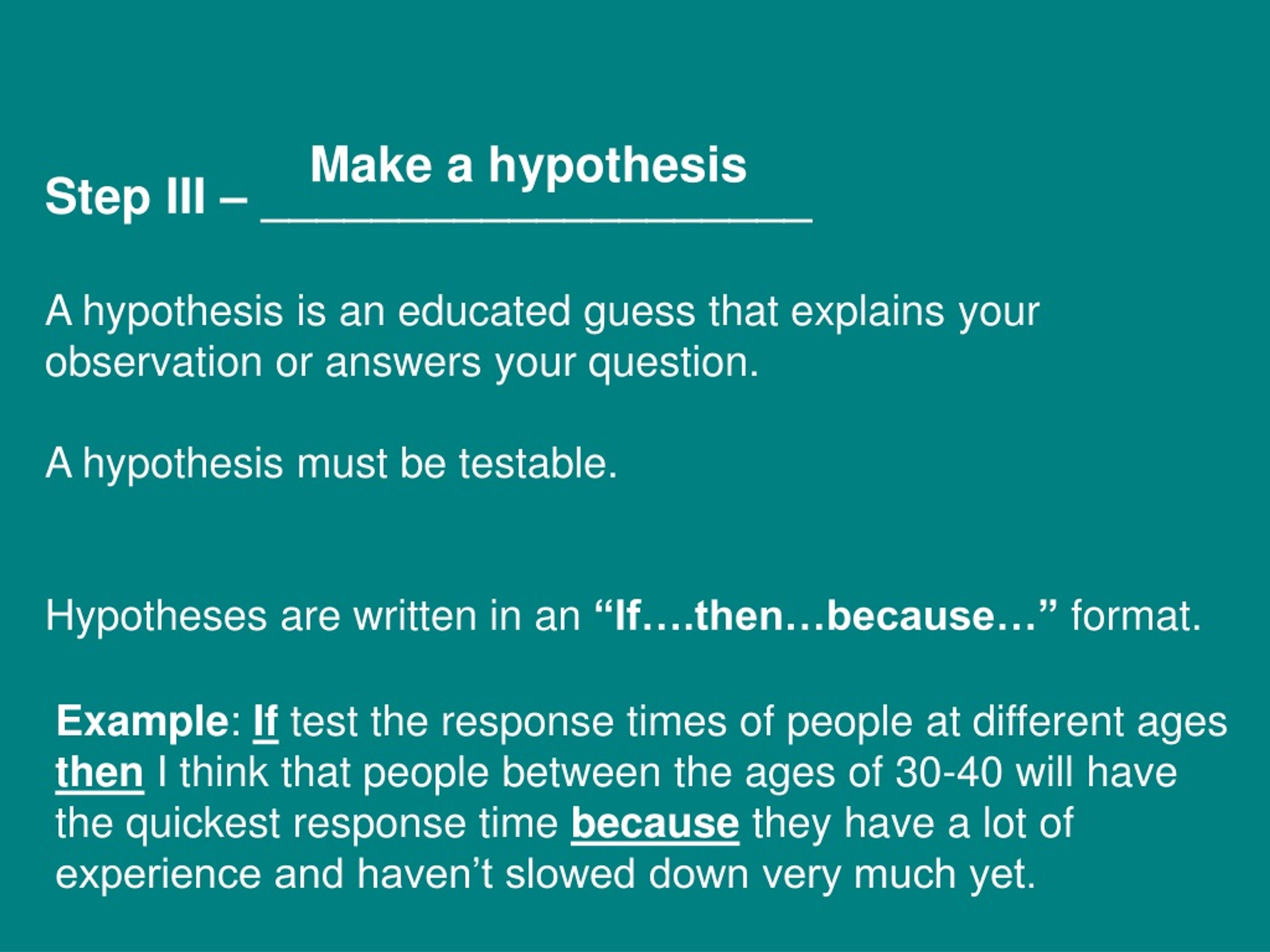 what's a untestable hypothesis