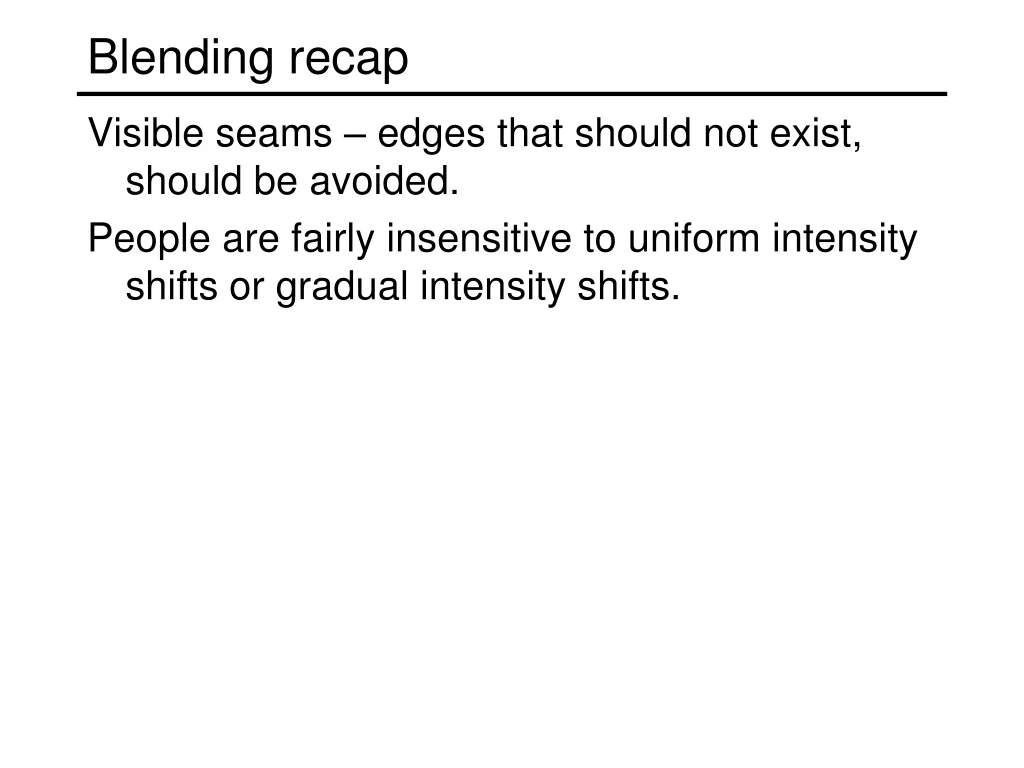 blending recap n.