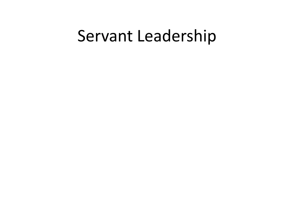 servant leadership n.