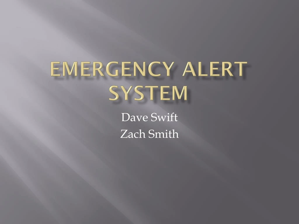 emergency alert system n.