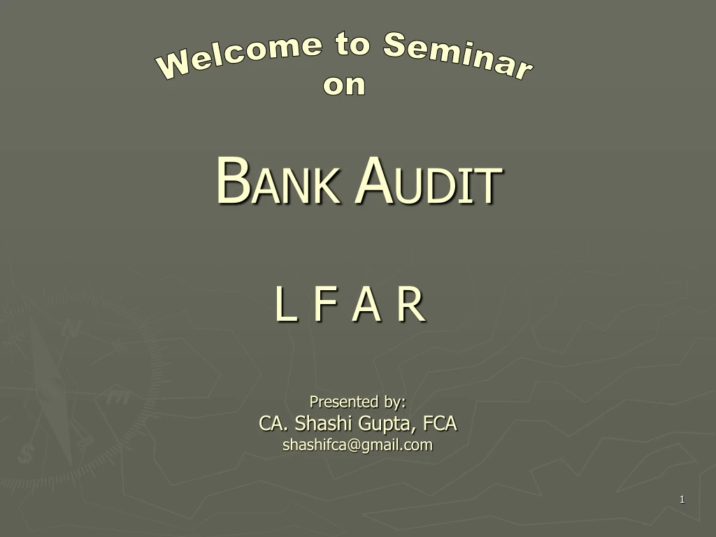 b ank a udit l f a r n.
